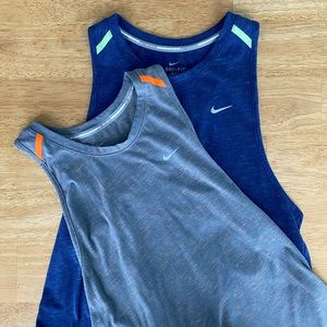 TWO Nike Tank Tops with Criss-Cross Back